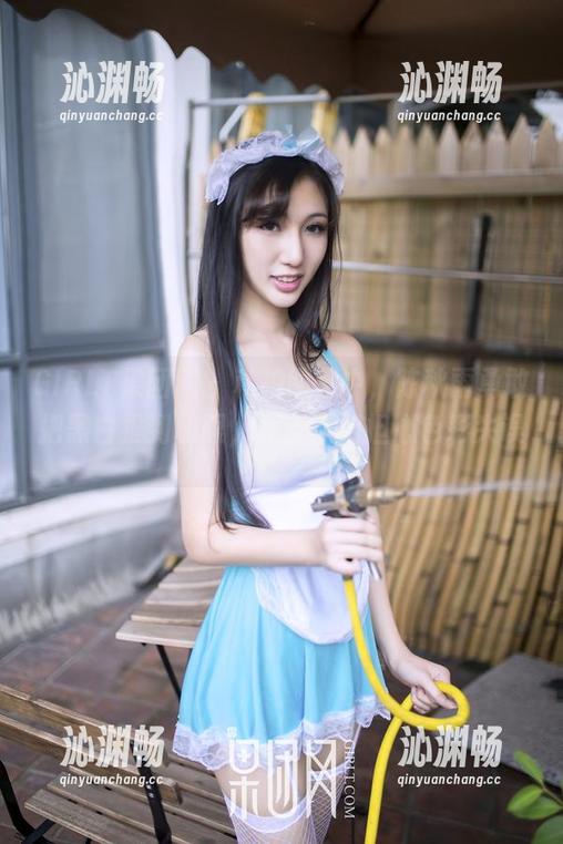 GIRLT果团网 - 私拍图集中，陈秋雨勇敢把黑白推到极限，反正不用担心色彩失误。