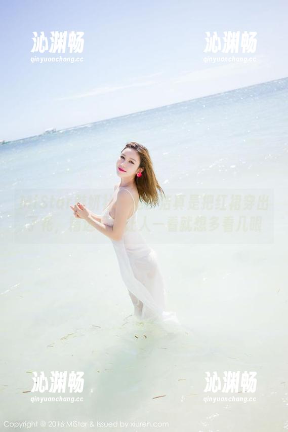 MiStar魅妍社 - 赵梦洁真是把红裙穿出了花，精选写真让人一看就想多看几眼